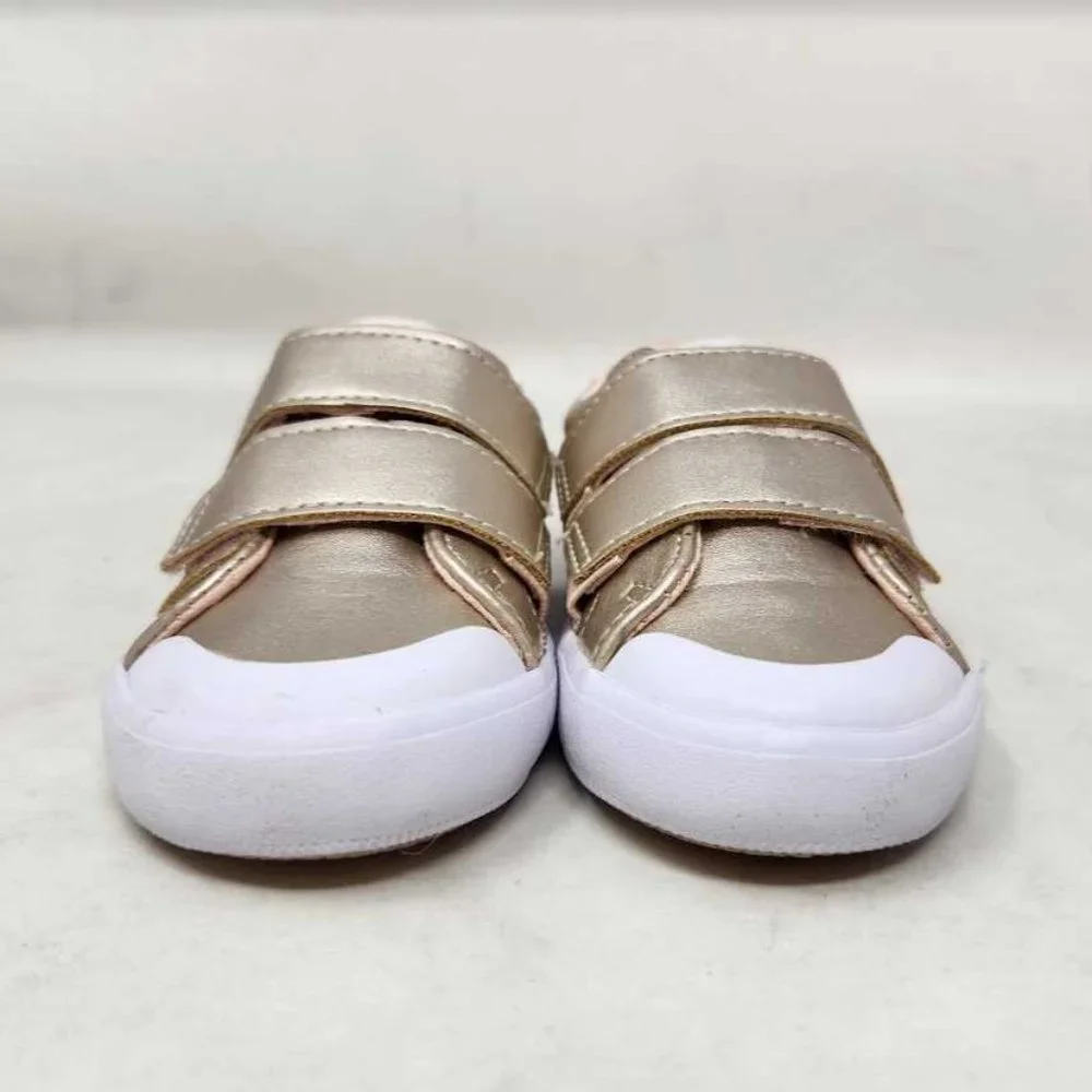 Toddler girl's 4.5 Keds Courtney hook & loop rose gold sneaker shoes KL163781